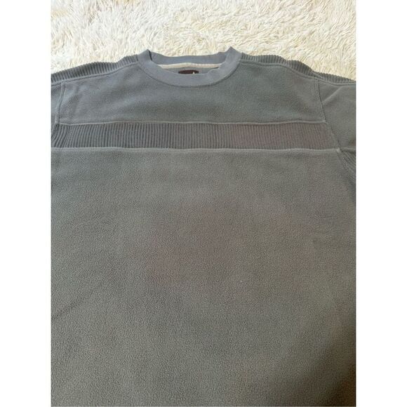 Weekendz off long sleeve crew neck charcoal panel fleece sweatshirt L - Picture 4 of 5